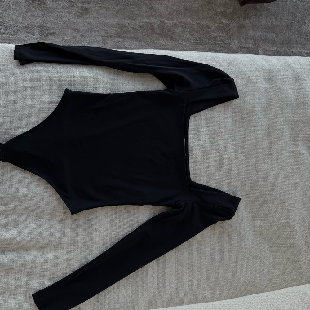 Aritzia Black Long Sleeve Bodysuit
